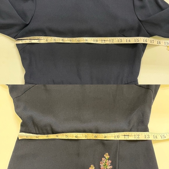 Ted Baker London Sililia Kirstenbosch Navy Floral Embroidered Mini Dress 1 - Picture 10 of 10